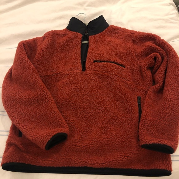 Men's Orange Fleece Jacket - Picture 1 of 4